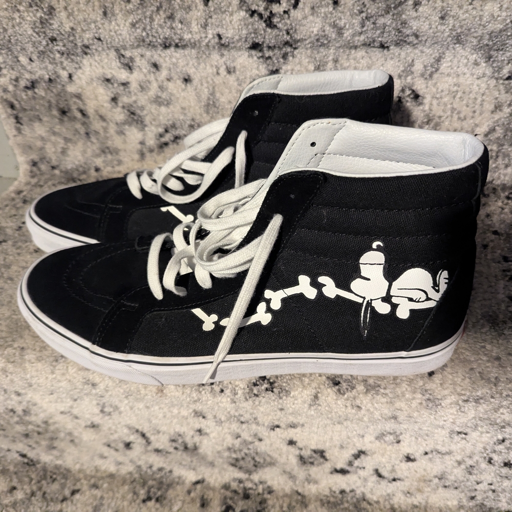 Vans Black and White High-Top Sneakers